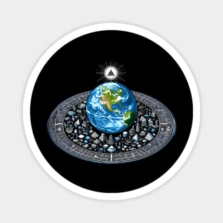 flat earth society Magnet